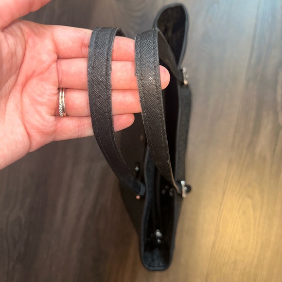 Michael Kors Black Signature MK Pattern Shoulder Bag Tote - Picture 11 of 16